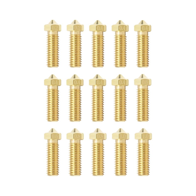 LANKEGU 15PCS Nozzles Kit for Anycubic Vyper, 3D Printer 7PCS 0.4mm Brass Nozzles and 2PCS 0.2mm, 0.6mm, 0.8mm, 1.0mm Brass Nozzles Kit for Anycubic Vyper, Kobra Plus, Kobra Max - Image 1
